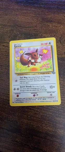 Eevee 51/64 Common Jungle Pokemon Lightly Played - Image 1