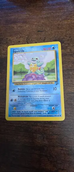 Squirtle 93/130 Common Base Set 2 Pokemon Lightly Played - Image 1