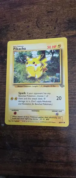 Pikachu 60/64 Common Jungle Pokemon Lightly Played - Image 1