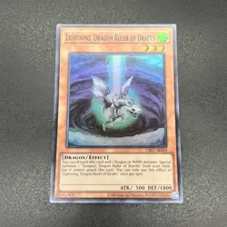 YuGiOh Lightning, Dragon Ruler of Drafts CR07-AE069 Super Asian English A - Image 1