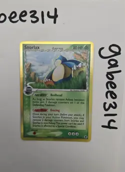 Pokemon Snorlax Delta Species 10/101 Dragon Frontiers Holo Rare 80 HP Eng - Image 1