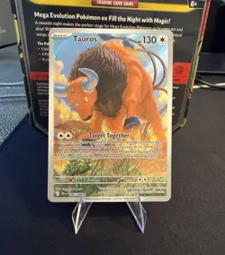 Pokemon TCG Tauros 096/086 SV02 Paldea Evolved Illustration Rare Holo EN 130 HP - Image 1
