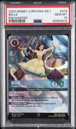 2023 DISNEY LORCANA EN 1-THE FIRST CHAPTER BELLE - STRANGE BUT SPECIAL PSA 10 - Image 1