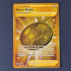 Hero's Medal 201/185 - Vivid Voltage - Rare Secret Holo Pokemon Card - NM - Image 1