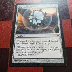 Mtg Unwinding Clock MP New Phyrexia Magic the Gathering Artifact Card Rare - Image 2