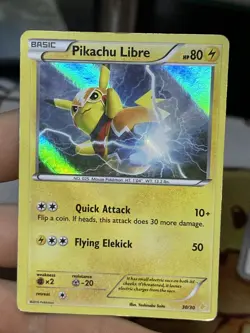 #2 Pikachu Libre 30/30 XY Trainer Kit 2016 Holo Rare Pokemon Card TCG - Image 3