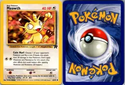 Meowth 62/82 Common Team Rocket Pokemon Unlimited Moderately Played - Image 1