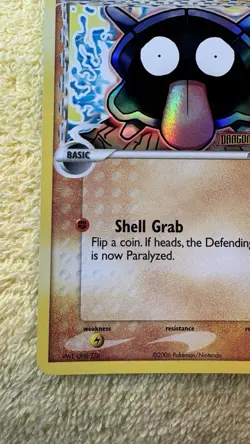 2006 POKEMON EX DRAGON FRONTIERS 63 SHELLDER-REVERSE FOIL - Image 4