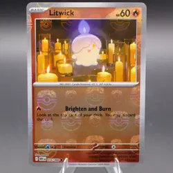 Litwick (Master Ball Pattern) 016/086 Common SV: White Flare Pokemon TCG NM - Image 1