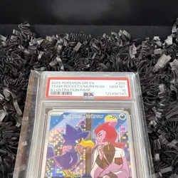Pokemon 2025 Destined Rivals Team Rocket's Murkrow 200/182 IR Holo PSA 10 - Image 3