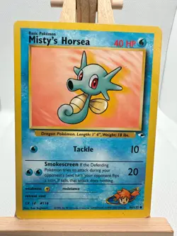 Pokemon Gym Heroes Misty's Horsea Unlimited 86/132 Mp-Lp - Image 1