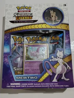 Pokemon TCG Shining Legends Mewtwo Pin Collection Box Promo 2017 Factory Sealed - Image 1