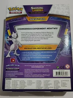 Pokemon TCG Shining Legends Mewtwo Pin Collection Box Promo 2017 Factory Sealed - Image 2