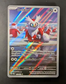 Delibird 152/132 Mega Evolution Pokemon TCG Holo Illustration Rare NM - Image 1
