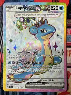 Pokemon TCG Lapras EX 158/142 Stellar Crown Full Art Ultra Rare NM - Image 1