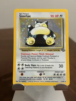 Pokemon TCG Snorlax 11/64 Jungle Holo Rare 1999 Vintage WOTC - Image 1