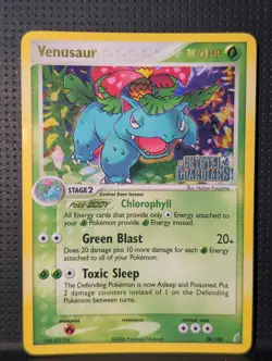 VENUSAUR REVERSE HOLO STAMP 28/100 EX CRYSTAL GUARDIAN POKEMON ENG NM - Image 2
