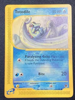 Totodile 2002 Pokemon Expedition #135/165 Regular Common Lightly Played - Image 1