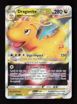 Dragonite VSTAR 050/078 Holo VSTAR Rare Pokemon GO Pokemon Near Mint - Image 1