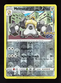Melmetal 046/078 Holo Rare Pokemon GO Pokemon Reverse Holo Near Mint - Image 1