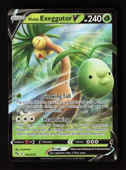 Alolan Exeggutor V 005/078 Holo V Rare Pokemon GO Pokemon Near Mint - Image 1