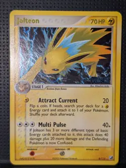JOLTEON REVERSE HOLO STAMP 8/115 EX UNSEEN FORCES POKEMON ENGLISH NM - Image 2