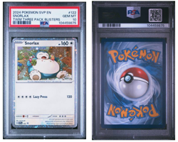 2024 POKEMON SVP EN-SV BLACK STAR PROMO #122 SNORLAX TWM PSA 10 (Cosmo) - Image 1