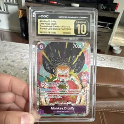 Bandai One Piece CCG Monkey D. Luffy OP07-073 Promo Foil CGC 10 2025 - Image 1