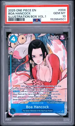 2025 ONE PIECE PROMOS ILLUSTRATION BOX VOL.1 #004 BOA HANCOCK PSA 10 - Image 1