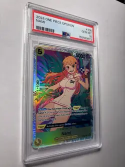 2024 One Piece TCG Nami OP08-106 Special Holo PSA 10 (Two Legends) - Image 4