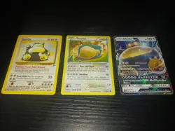 Pokemon JAPANESE ENGLISH Snorlax GX 3 Card Base 2 Fates Collide Komiya 001/SM-P - Image 1