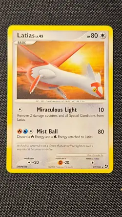 Latias 22/106 Rare Great Encounters Lightly Played Pokemon Card - Image 2