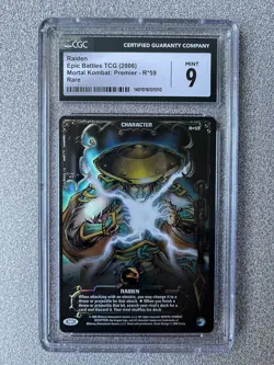 RAIDEN FOIL card - Epic Battles TCG - Mortal Kombat card game - CGC 9 graded - Image 1