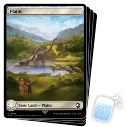 PLAINS (021) (FULL ART) X4 Universes Beyond: Jurassic World Collection Magic MTG - Image 1