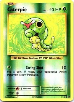 Caterpie 3/108 Common Evolutions Pokemon Reverse Holo Near Mint - Image 1