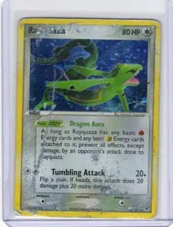 Pokemon TCG Rayquaza EX Deoxys 22/107 Holo Rare Pokemon TCG HEAVILY PLAYED - Image 1