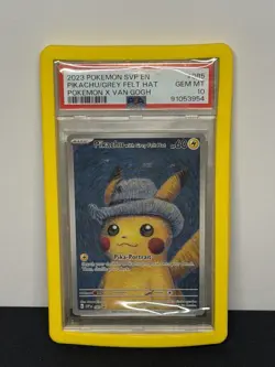 2023 Pokemon Pikachu with Grey Felt Hat Van Gogh Full Art 085 PSA 10 - Image 1