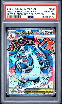 PSA 10 Mega Charizard X EX MEP 023 Phantasmal Flames Pokemon Promo - Gem Mint - Image 1