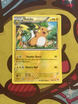 Pokemon Raichu 28/111 - Reverse Holo Rare - XY Furious Fists - Excellent - Image 1