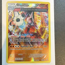 Pokemon Rhyperior Omega Barrier Holo Rare 77/160 XY Primal Clash 160 HP 2015 - Image 1
