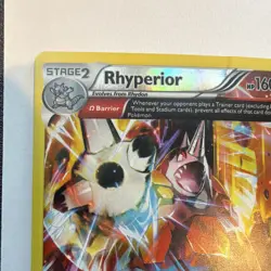 Pokemon Rhyperior Omega Barrier Holo Rare 77/160 XY Primal Clash 160 HP 2015 - Image 2