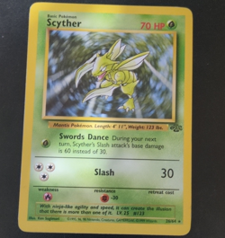 Wizards of the Coast Pokemon TCG Scyther 26/64 Jungle Unlimited Rare 70 HP 1999 - Image 1