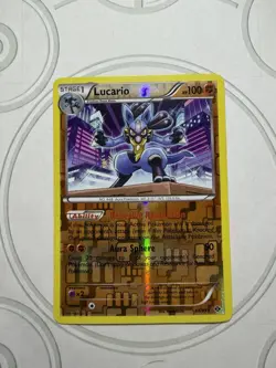 Pokemon TCG Lucario 64/99 Platinum Reverse Holo Rare Near Mint - Image 1