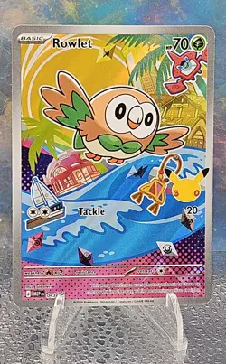 Rowlet 043 MEP Black Star Promo First Partner Illustration Collection Pokemon - Image 1
