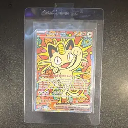 Pokemon TCG Meowth EX Full Art Holo Card 121/108 Perfect Order En Mint Condition - Image 1