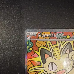 Pokemon TCG Meowth EX Full Art Holo Card 121/108 Perfect Order En Mint Condition - Image 5
