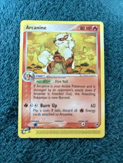 Arcanine 15/100 Sandstorm Regular. Note, Border Damage On Backup Card. As Marked - Image 1