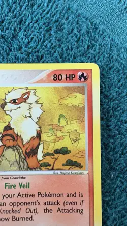 Arcanine 15/100 Sandstorm Regular. Note, Border Damage On Backup Card. As Marked - Image 3