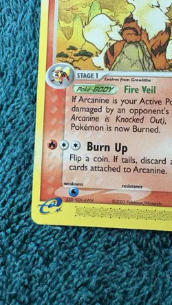 Arcanine 15/100 Sandstorm Regular. Note, Border Damage On Backup Card. As Marked - Image 5