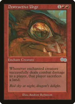 Urza's Saga Destructive Urge MTG Magic the Gathering NM - Image 1